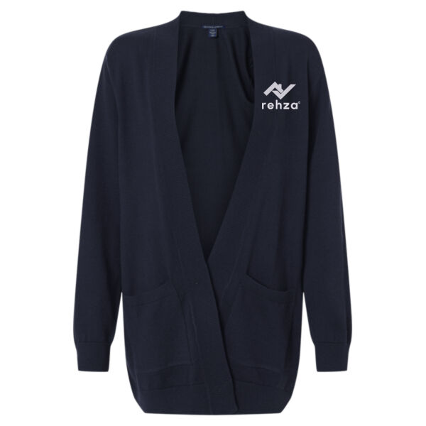 Embroidered Rehza - Women's New Classics Open Cardigan Sweater Thumbnail
